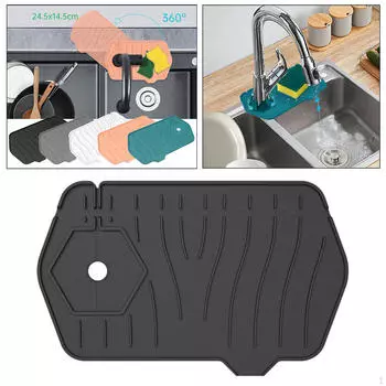Впитывающий коврик для гаджета, дренажные подушечки для тряпичной щетки серый
