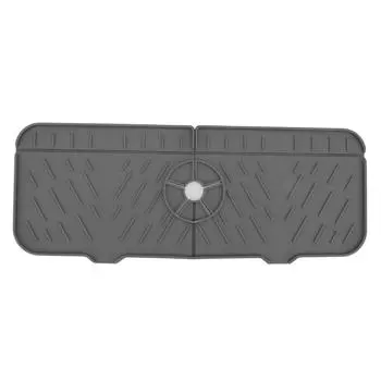 Впитывающий коврик для крана, моющийся, многоразовый, силиконовый, для столешницы, водоуловитель для кухни, ванной комнаты серый