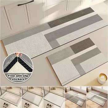 Впитывающий коврик для кухни, длинный кухонный коврик, мягкие моющиеся противоскользящие ковры, коврик для ванной комнаты, гостиной, прихожей, длинный полосатый ковер 40x60 cm
