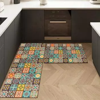 Впитывающий коврик для кухни, нескользящий кухонный коврик с длинными полосками, быстросохнущий коврик для входа в ванную комнату, домашний декор, Alfombra Tapis 40x60cm