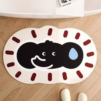 Впитывающий коврик для ног для двери ванной комнаты Нескользящий коврик для двери ванной комнаты 40 * 60cm