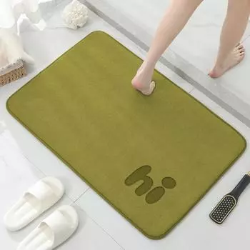 Впитывающий коврик для ног в ванной комнате с принтом Hi Word, нескользящий коврик для унитаза, грязеотталкивающий коврик для дома 40cm*60cm