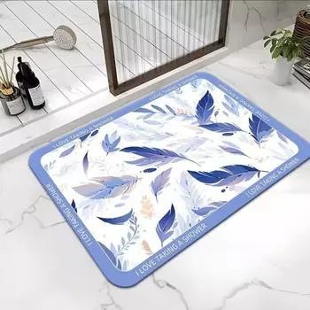 Впитывающий коврик для ног в ванной комнате Грязный диатомовый коврик для грязи Нескользящий впитывающий коврик для туалетной двери Ковер для туалетной двери 40 * 60cm