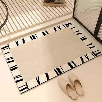 Впитывающий коврик для ног в ванной комнате, бытовой коврик для входа в ванную комнату, легкий, роскошный, высококачественный, устойчивый к грязи и простой в уходе напольный коврик 50 * 80Cm