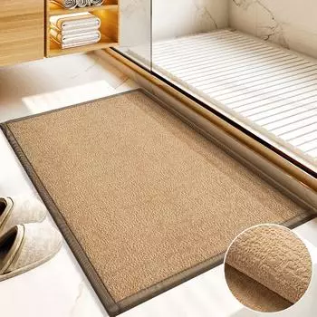 Впитывающий коврик для пола в ванной комнате, противоскользящий коврик для душа в туалете, плюшевый коврик для ног с трехмерным узором «снежинка» и бархатом 40*60CM