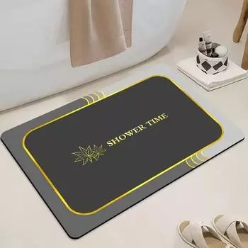 Впитывающий коврик для унитаза, противоскользящий коврик для ног в ванной, устойчивый к грязи и простой в уходе коврик, дверной коврик A синий