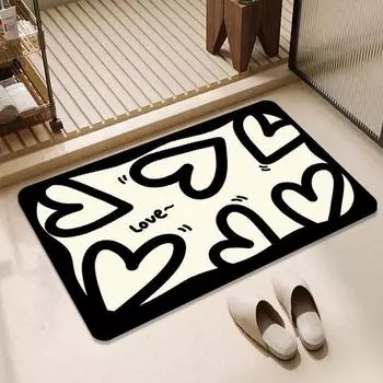 Впитывающий коврик для ванной комнаты, диатомовая грязь, нескользящий и устойчивый к грязи коврик для пола, коврик для пола в ванной комнате, несмываемый коврик для двери туалета 40X60cm 15.7X23.6in