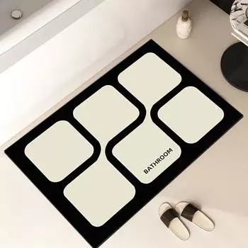 Впитывающий коврик для ванной комнаты и душа Диатомовый коврик для грязи Коврик для входа в туалет Быстросохнущий нескользящий коврик для туалета 40*60CM