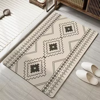 Впитывающий коврик для ванной комнаты, мягкий диатомовый ил, нескользящий коврик для двери унитаза, быстросохнущий бытовой коврик для унитаза, простой 40*60CM