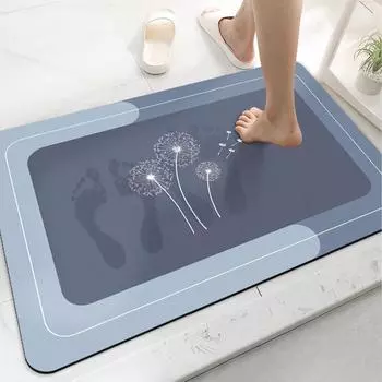 Впитывающий коврик для ванной комнаты, противоскользящий коврик для душа с принтом, быстросохнущие коврики для ванной, коврик для пола, входная дверь в ванную комнату, коврик 50 X 80cm