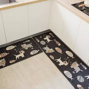 Впитывающий кухонный коврик, нескользящий моющийся ковер, коврик для ванной комнаты, туалета, коврик для входной двери, гостиная, спальня, прикроватный длинный ковер 40cmx60cm 1pc