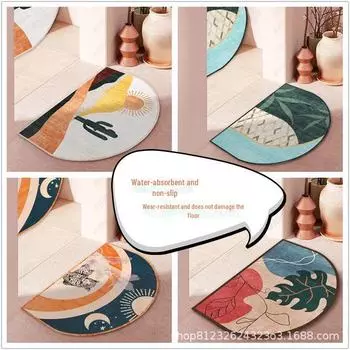 Впитывающий нескользящий коврик для двери в ванную и спальню - ковёр, пригодный для машинной стирки