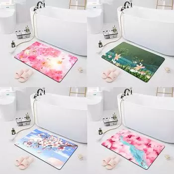 Впитывающий нескользящий коврик для ванной комнаты, коврик для входной двери, душевая комната, коврик для ванной, пол в ванной, кухонный коврик 40x60cm