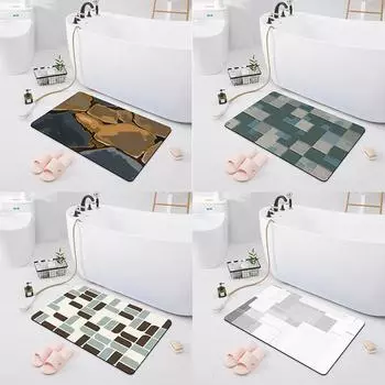 Впитывающий противоскользящий коврик, коврик для входной двери, пол в ванной комнате, душевая комната, коврик для ванной, кухонный коврик 40x60cm