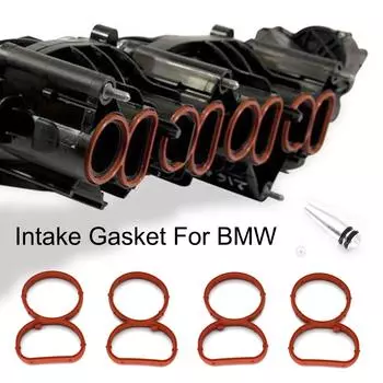 Впускной клапан двигателя автомобиля, вихревой клапан, пустая заглушка, металлическая заглушка с прокладкой коллектора, запасные части для BMW N47 E90 N57 N57S красный