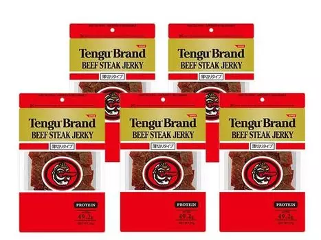 Вяленая говядина тэнгу, тонко нарезанная, 93 г, набор из 5 пакетов