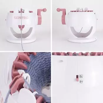Вязальная машина SENTRO, 22 иглы Rabbit Smart Knitting Loom Machines Kit для носков/шапок/тыкв, машина для самостоятельного изготовления шерстяных изделий