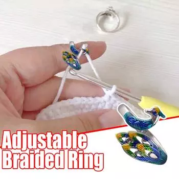 Вязальная петля Петля для вязания крючком Аксессуары для вязания Вязальное кольцо серебряный