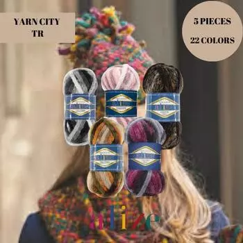 Вязаная Ализе Кантри Новинка (5 кусков) 100 гр 340 метров пряжа для ручного вязания 22 цвета сделано в Турции вязание крючком хобби DIY высокое качество шерсть