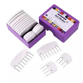 Вязаная блокирующая расческа для вязания свитера Фиксированная игла Фиксированная расческа для шерсти Вязание Фиксированный инструмент для укладки Шарф для свитера Фиксированная игла белый