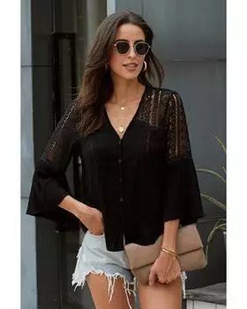 Вязаная блузка Azura Exchange S чёрный