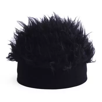 Вязаная детская шапка-парик эластичная с интегрированными волосами модная шапка-бини для мальчиков и девочек 4