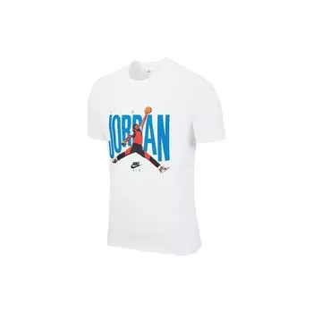 Вязаная футболка с круглым вырезом и короткими рукавами Jordan Jumpman с логотипом, мужские топы белого цвета DH9519-100 XXXL