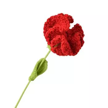 Вязаная гвоздика крючком Готовая гвоздика на свадьбу, день рождения (фиолетовый)