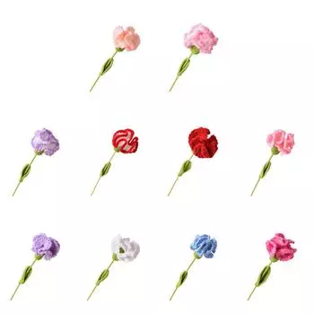 Вязаная гвоздика крючком Готовая гвоздика на свадьбу, день рождения (Цвет кожи)