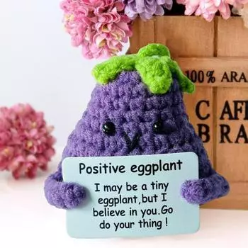 Вязаная игрушка из фруктовой шерсти, украшение, очаровательный внешний вид, яркий цвет, поощрение, эмоциональная поддержка, забавная мини-вязаная крючком кукла красный