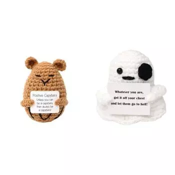 Вязаная крючком кукла EY # для эмоциональной поддержки, забавные игрушки для снятия стресса, вязаная кукла(капиб