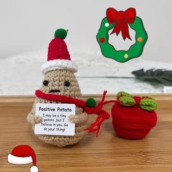 Вязаная крючком кукла позитивный мультфильм животное рождественский крючком букет украшение осьминог украшение домашний декор настольные украшения