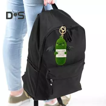 Вязаная крючком плюшевая кукла на Хэллоуин, вязаная фигурка привидения в виде картофеля, огурца с крыльями, мини-кукла с карточками для домашнего офиса, декор стола A хаки