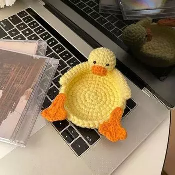 Вязаная крючком подставка с уткой и пандой, термостойкая кухонная столешница ручной работы, защита стола, нескользящая кружка, кофе, чай белый