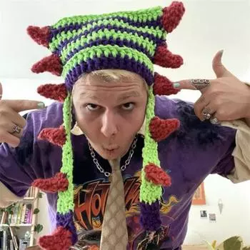 Вязаная крючком шапка с ушками кролика Миффи, шапка с ушками кролика для взрослых Миффи Adult 57-59cm