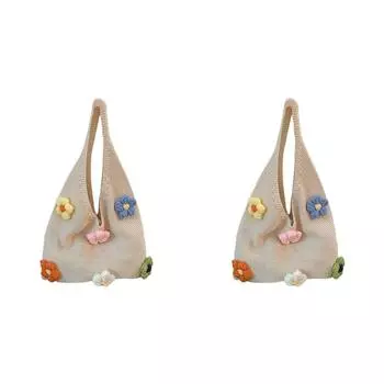 Вязаная крючком сумка с цветочным принтом женская повседневная сумка-тоут (многокрасочный)