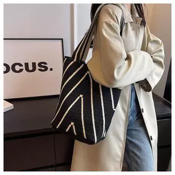 Вязаная крючком сумка-тоут для женщин, вязаная сумка-тоут, плетеная сумка через плечо большой емкости, сумка-хобо для покупок, путешествий, работы, женская эстетическая сумка-хобо 30*60