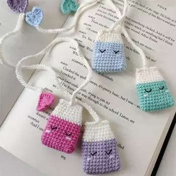 Вязаная крючком закладка «Кактус» Вязаная крючком закладка для книг Украшение офиса Яркие цветные сувениры для вечеринок зелёный