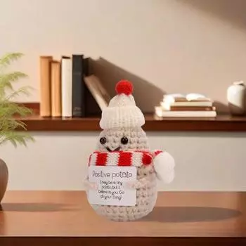 Вязаная кукла-картошка Yousheng для детей, позитивная жизнь, ручная работа, вязаная крючком плюшевая кукла-картошка с вдохновляющими словами, открытка, эмоциональная поддержка, игрушка, украшение A