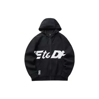 Вязаная куртка с капюшоном Anta Basketball Series, мужская верхняя одежда с буквенным принтом, черная 152211708-2 L