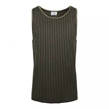 Вязаная майка в полоску Salvatore Ferragamo бежевый черный