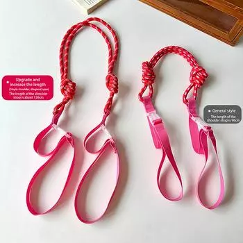 Вязаная маленькая сумка-удлинитель на запястье, цветной чехол на ремне через плечо с кнопкой, регулируемый ремень через плечо