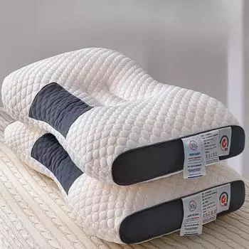 Вязаная неразрушающаяся подушка с сердечником для глубокого сна, защита шейного позвонка, для взрослых, студентов, для домашнего общежития, с одной перегородкой, массажная подушка