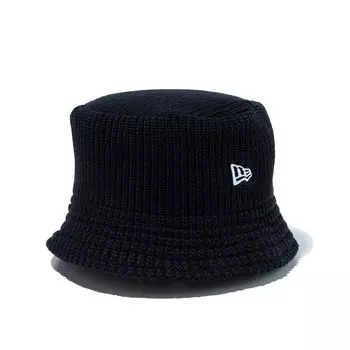 Вязаная панама простая однотонная черная KNIT BKT BLK WHI 25J [New Era] S/M чёрный