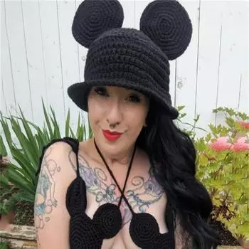 Вязаная панама с оборками, цветочная шляпа с короткими полями, плиссированная шляпа для взрослых Adult 57-59cm