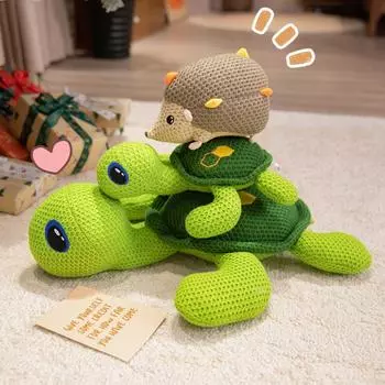 Вязаная плюшевая игрушка «Черепаха», плюшевая кукла «Ежик», морская черепаха, мягкая кукла, детский подарок hedgehog 20cm