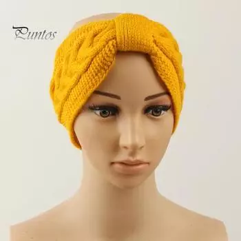 Вязаная повязка на голову, однотонная, с перекрученной текстурой, с бантом, эластичная резинка, утолщенная плюшевая подкладка, повязка на голову темно-серого