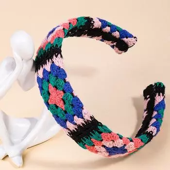 Вязаная повязка на голову в богемном стиле, летняя, для отдыха на море, ручной работы, аксессуары для волос для женщин, девушек