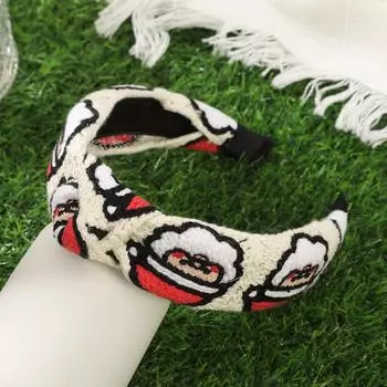 Вязаная Рождественская Подарочная Повязка на Голову Женская Широкая Осенне-Зимняя Повязка на Голову Ободок Обруч для Волос Модная Женская Фестивальная Повязка на Голову Обручи для Волос Резинки для Волос