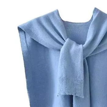 Вязаная шаль женская однотонная наплечная тонкая кардиганная завязка шарф вино красного